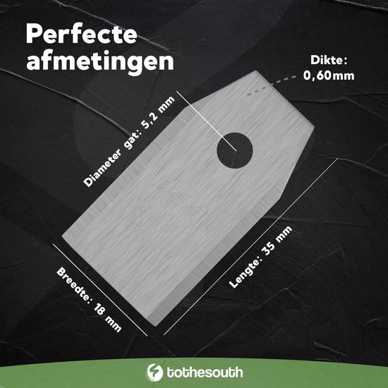 To the South® Robotmaaier Mesjes staal geschikt voor Segway Navimow i105n - 18 stuks van To the South — afbeelding 3
