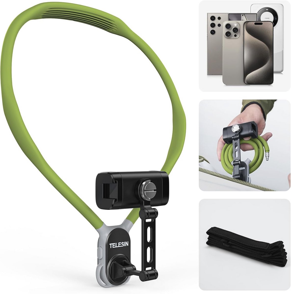 Handsfree Telefoonhouder met Nekband en Borstband voor Smartphone - Ideaal voor Vlogs en Selfies