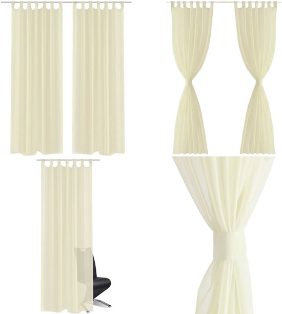 thumbnail: Gatuida Gordijn Trekstang 2 Stuks - Aluminiumlegering, Zwart, 50 Cm, Voor Romeinse Roedegordijnen