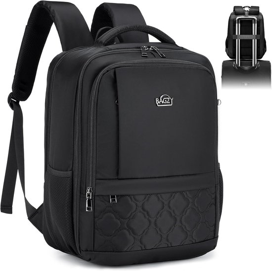 Tas 40 x 20 x 25 cm voor Ryanair en Wizzair, reisrugzak, cabine, vliegtuig, handbagage, 20 l, rugzak met diefstalbeveiliging, voor laptop van 14