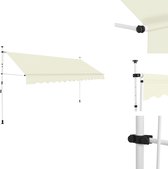 vidaXL Auvent autoportant - 400 cm x 120 cm - Crème - Manuel - Résistant à Water et à la saleté - Polyester - Protection solaire de fenêtre