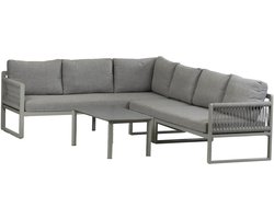 Hoek loungeset Reims | Links | 5 personen | Off Sand/Sand | Rope & aluminium