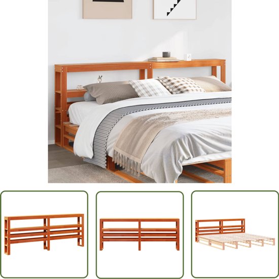 vidaXL Hoofdbordkast met LED-verlichting 180x17x102 cm sonoma eiken, hoofdbord kast, kast hoofdeinde bed, hoofdbord bed kast, hoofdbord kast bed
