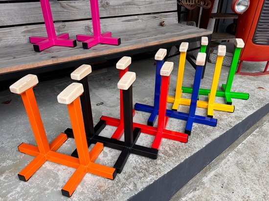 Acro/turn paaltjes - Oefen steuntjes met houten blokjes - Zwart | bol