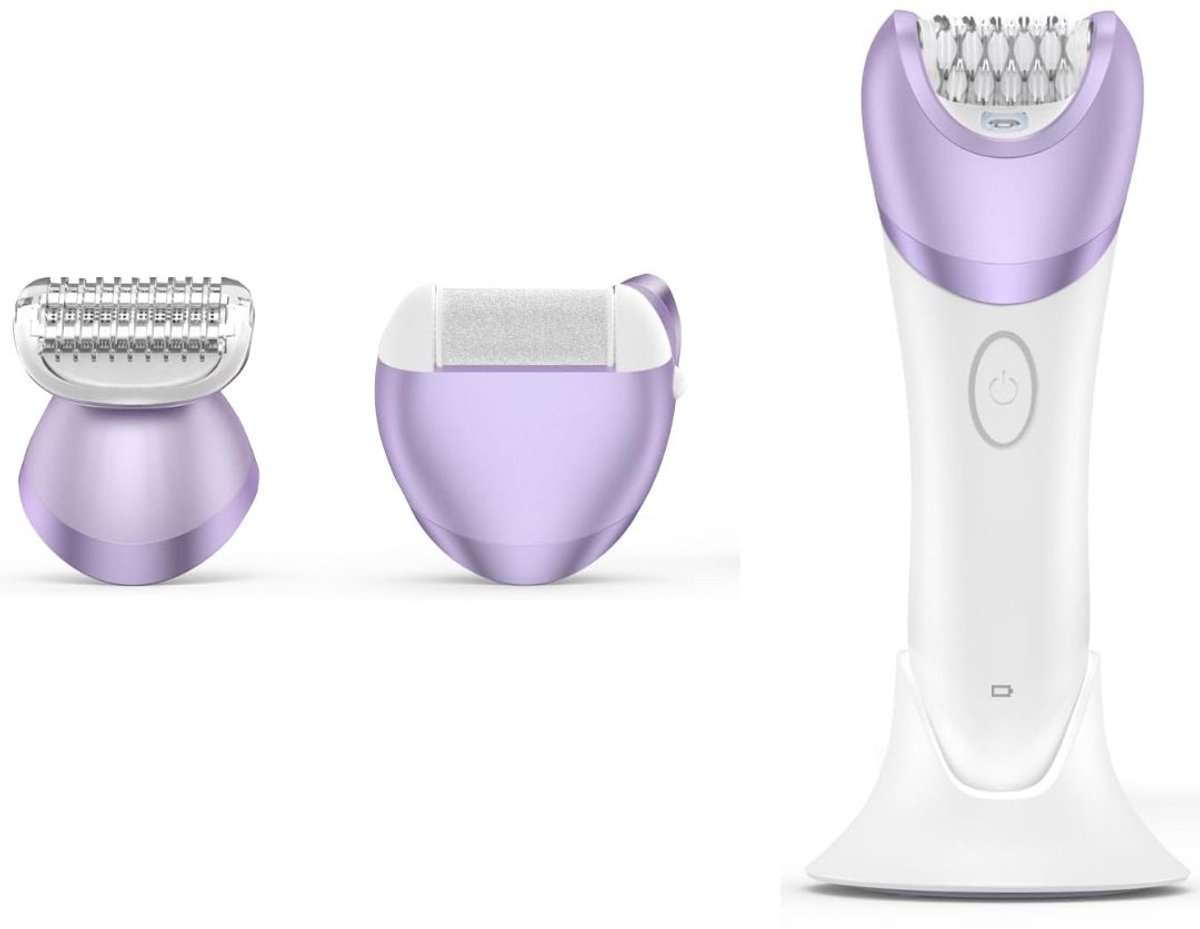 ApexArte® Epileerapparaat Dames - Epilator Gezicht - Ontharingsapparaat - Wit en Paars