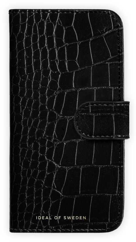 Portefeuille magnétique iDeal of Sweden + iPhone 13/14/16, Zwart crocodile