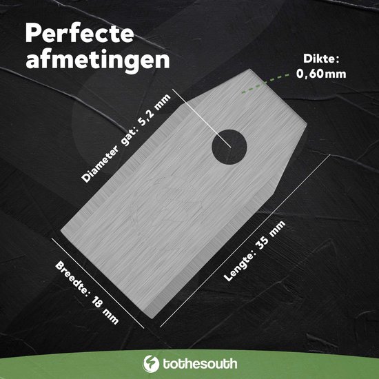 To the South® Robotmaaier Mesjes staal geschikt voor Powerworks P7 - 90 stuks van To the South — afbeelding 5