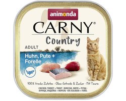Animonda Carny Country Adult - Natvoer Kat - Kip, Kalkoen & Forel - Graanvrij - 1 x 100g