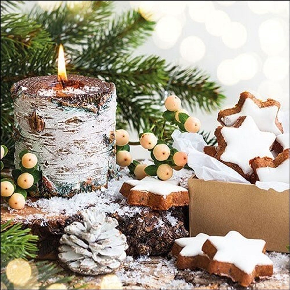 Ambiente - Lunch servetten - Birchwooden Candle