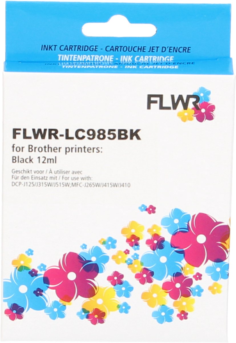 FLWR Brother LC-985BK zwart cartridge