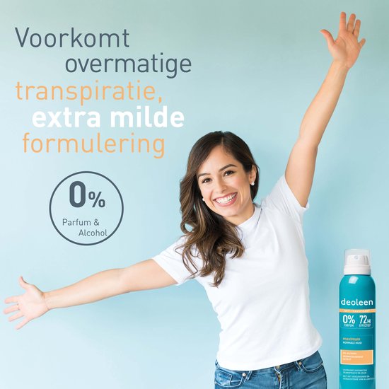 Deoleen Intense Protect - Voorkomt overmatige transpiratie en transpiratiegeur - 72 uur effectief - 0% parfum & 0% alcohol - Dermatologisch getest - Met allantoïne, verzorgend en verzachtend - 150 ml