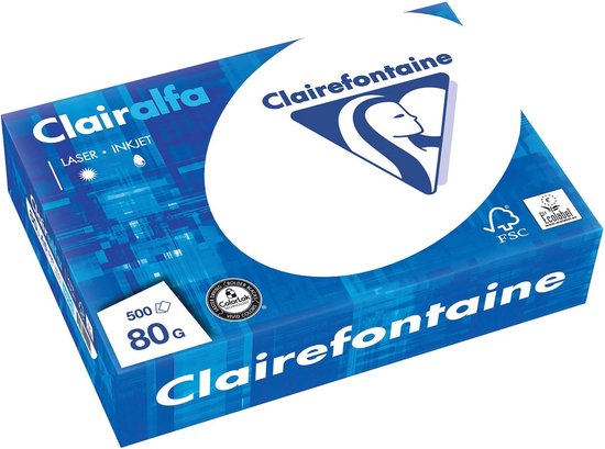 Clairefontaine - A5 formaat printpapier/kopieerpapier - 80 grams - 500 vellen