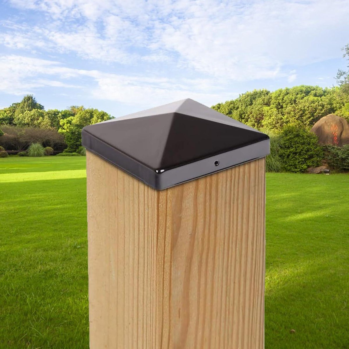 Capuchon Poteau 7x7 Foppla Lot De 12 Capuchons De Clôture - 9 X 9 Cm - Pour Poteaux En Chapeau Poteau 7x7