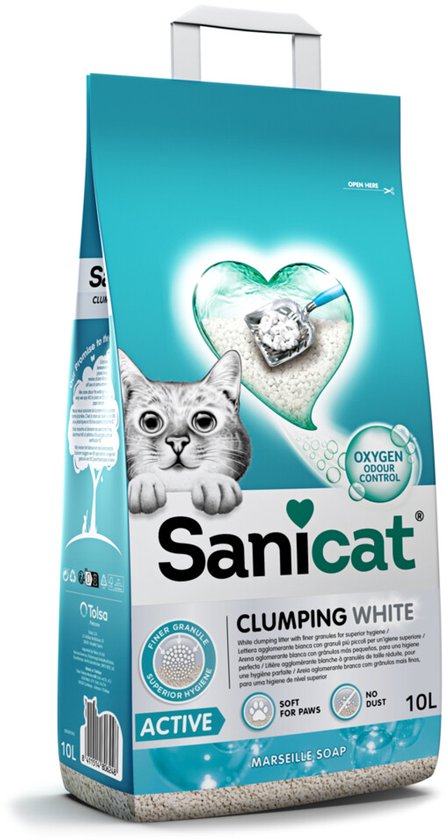 Sanicat Clumping White Active Marseille Soap 10 liter