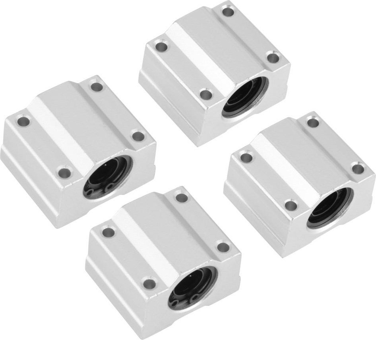 4 stuks SCS12UU Aluminium CNC Lineaire Kogellagers met Kogellagerblok