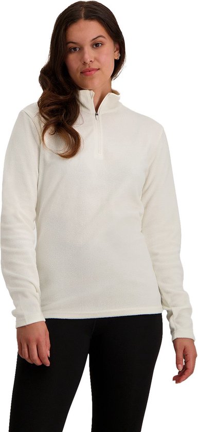 Gilet polaire NOMAD® Femme | Taille M | Blanc | Pull en polaire extensible | Pull demi-zip | Chaud et respirant