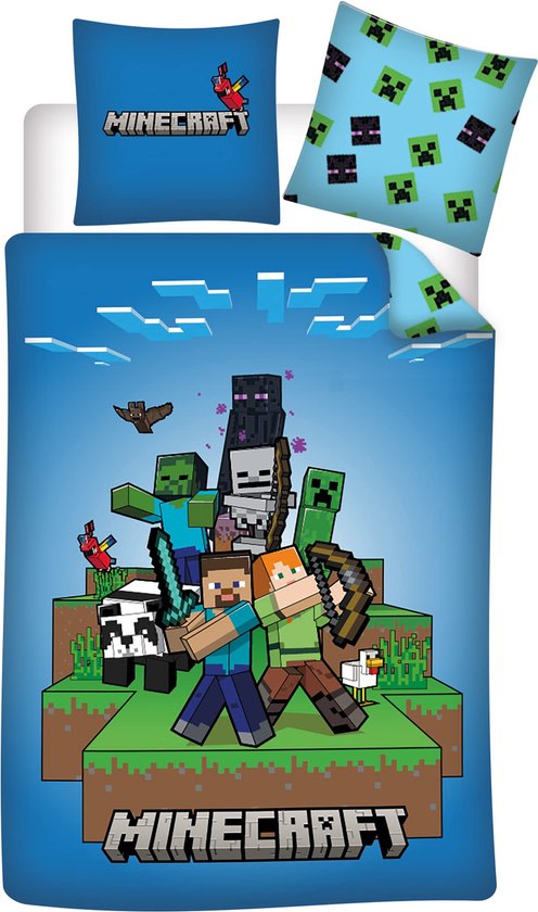 Serviette De Plage AYMAX Minecraft Boom Verte - 70x140 Cm, Ultra Absorbante Et Douce