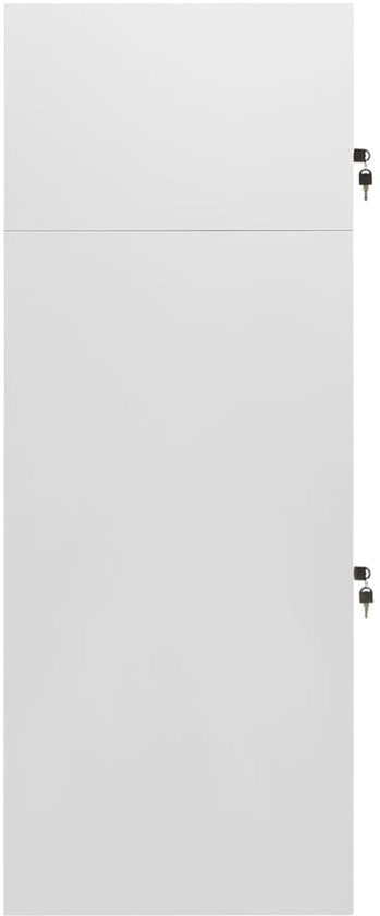 Armoire à casiers vidaXL - Gris clair - Acier - 53 x 53 x 140 cm