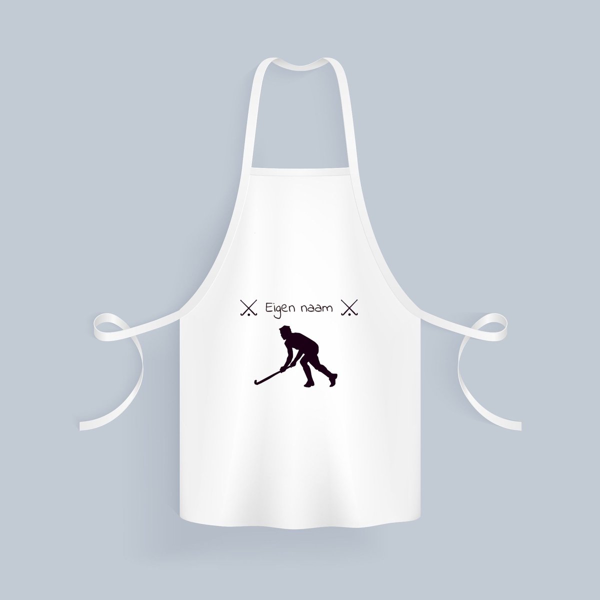 Akyol - hockey met eigen naam - Keukenschort - Hockey - jongens en meisjes - cadeau - verjaardag - geschenk - gepersonaliseerd - 82 bij 71 cm