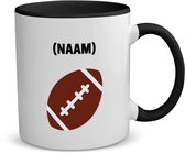 Akyol - rugbybal met eigen naam koffiemok - theemok - zwart - Rugby - mensen die houden van rugby - gepersonaliseerde - sport - rugby liefhebbers - verjaardagscadeau - kado - gift - geschenk - verrassing - 350 ML inhoud