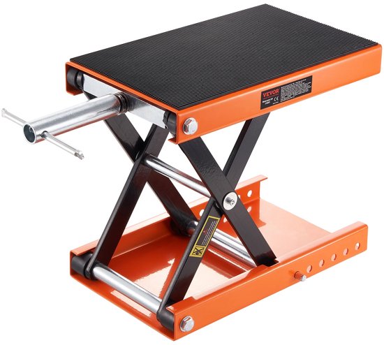 Foto: Mini schaarlift motorlift motorfietslift 500kg draagkracht oranje