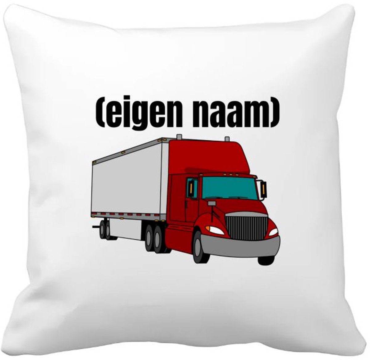 Akyol rode vrachtwagen met eigen naam Kussen hoes - Vrachtwagen chauffeur - vrachtauto chauffeurs - iemand die houdt van vrachtwagens - verjaardag - cadeau - kado - geschenk - 40 bij 40 cm Multicolor