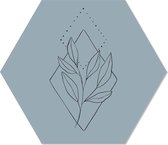 Muurhexagon minimalist Dibond - Aanbevolen / 24 x 20 cm