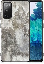 Telefoon Hoesje Geschikt voor Samsung Galaxy S20 FE Hoesje met Zwarte rand Beton