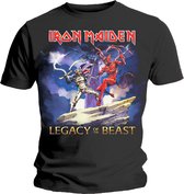 Iron Maiden Heren Tshirt -S- Legacy Beast Fight Zwart