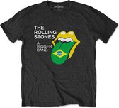 The Rolling Stones Heren Tshirt -M- Bigger Bang Brazil '80 Zwart