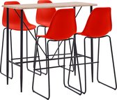 Decoways - 5-delige Barset kunststof rood