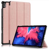 Lenovo Tab P11 hoes - Lenovo Tab P11 bookcase Rose Goud - Trifold tablethoes smart cover - hoes lenovo tab P11 - Ntech