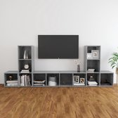 Decoways - 5-delige Tv-meubelset spaanplaat betongrijs