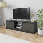 Decoways - Tv-meubel 120x30x35,5 cm spaanplaat hoogglans grijs