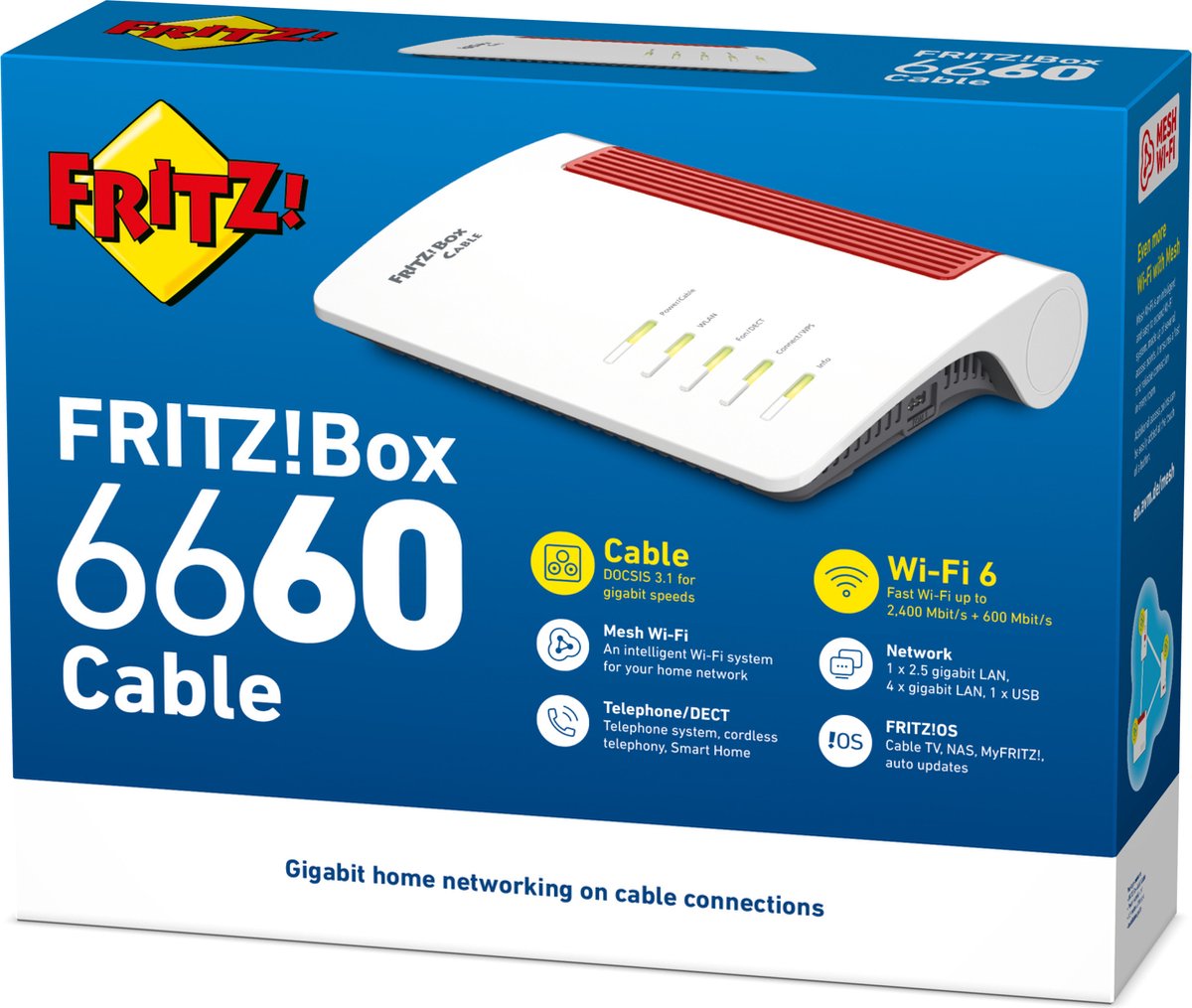 FRITZ!Box 6660 Cable: WiFi 6 router met DOCSIS 3.1 kabelmodem thumbnail 4