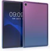 kwmobile hoes geschikt voor Samsung Galaxy Tab S6 Lite (2024/2022/2020) - siliconen beschermhoes voor tablet - Tweekleurig design - paars / blauw / transparant