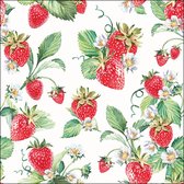 Ambiente - Garden Strawberries - Papieren lunch servetten