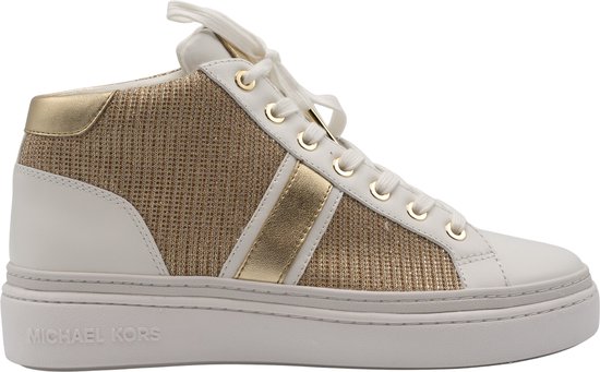 Michael Kors Chapman Dames Sneakers White/Gold - Maat 36 | bol.com