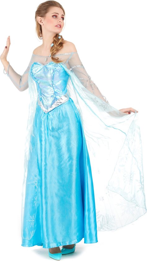 Kennis maken vergeten ontsnapping uit de gevangenis Disney Frozen Kleed - Prinses Elsa - Volwassenen - Verkleedkleding - Maat S  | bol.com