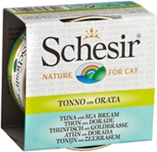 Schesir Bouillon Tonijn /Dorade - Kattenvoer - 14 x70 g