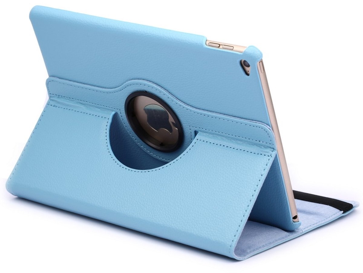 Mobigear Tablethoes geschikt voor Apple iPad Air 2 (2014) Hoes | Mobigear DuoStand Draaibare Bookcase - Blauw