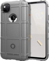 Google Pixel 4a Hoesje - Mobigear - Rugged Shield Serie - TPU Backcover - Grijs - Hoesje Geschikt Voor Google Pixel 4a