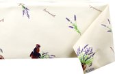 Raved Tafelzeil Lavendel  140 cm x  160 cm - Beige - PVC - Afwasbaar