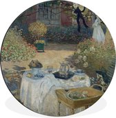 WallCircle - Wandcirkel - Muurcirkel - The luncheon - Schilderij van Claude Monet - Aluminium - Dibond - ⌀ 30 cm - Binnen en Buiten
