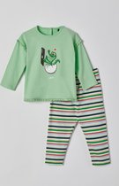 Woody Meisjes Pyjama pastelgroen