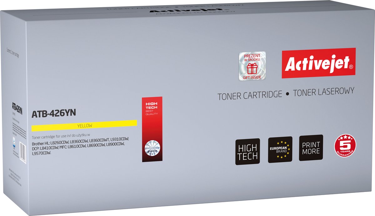 Image of ActiveJet ATC-054BNX tonercartridge voor Canon-printers; Canon 054BK XL Vervanging; Opperste; 3100 pagina's; zwart.