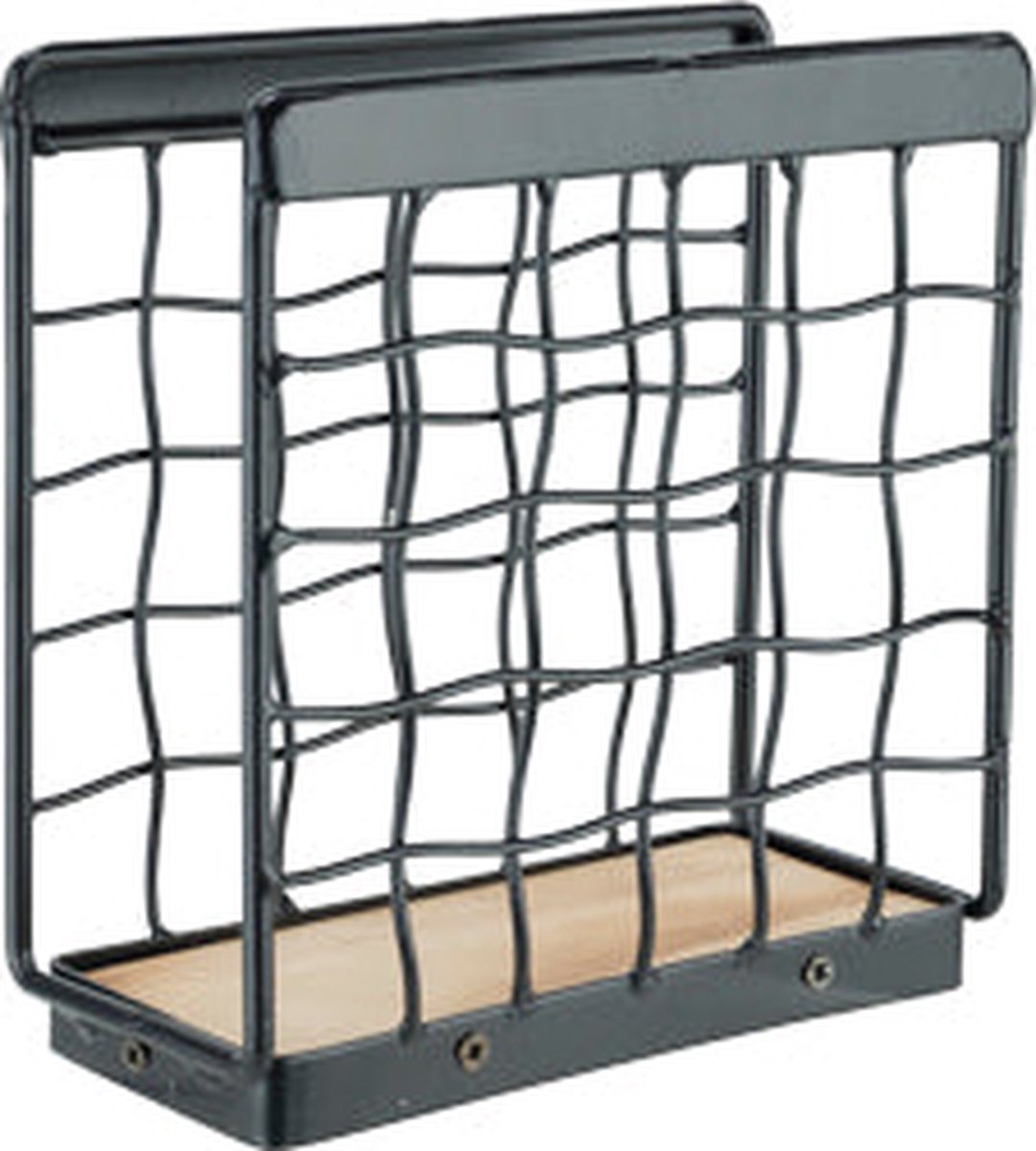 Cosy & Trendy Torre Servethouder Zwart 15,5x7,5xh16cm