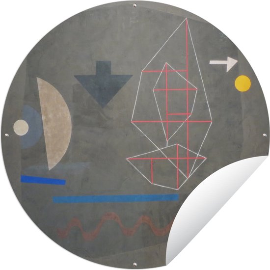 Tuincirkel Possibilities at sea - schilderij van Paul Klee - 90x90 cm - Ronde Tuinposter - Buiten
