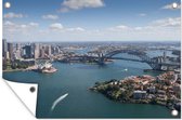 Muurdecoratie Luchtfoto van Sydney Harbour Bridge, Australië - 180x120 cm - Tuinposter - Tuindoek - Buitenposter