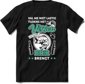 Val Me Niet Lastig Tijdens Het Vissen T-Shirt | Aqua | Grappig Verjaardag Vis Hobby Cadeau Shirt | Dames - Heren - Unisex | Tshirt Hengelsport Kleding Kado - Zwart - 3XL